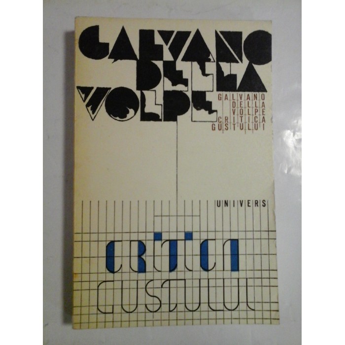 Critica gustului - Galvano della Volpe
